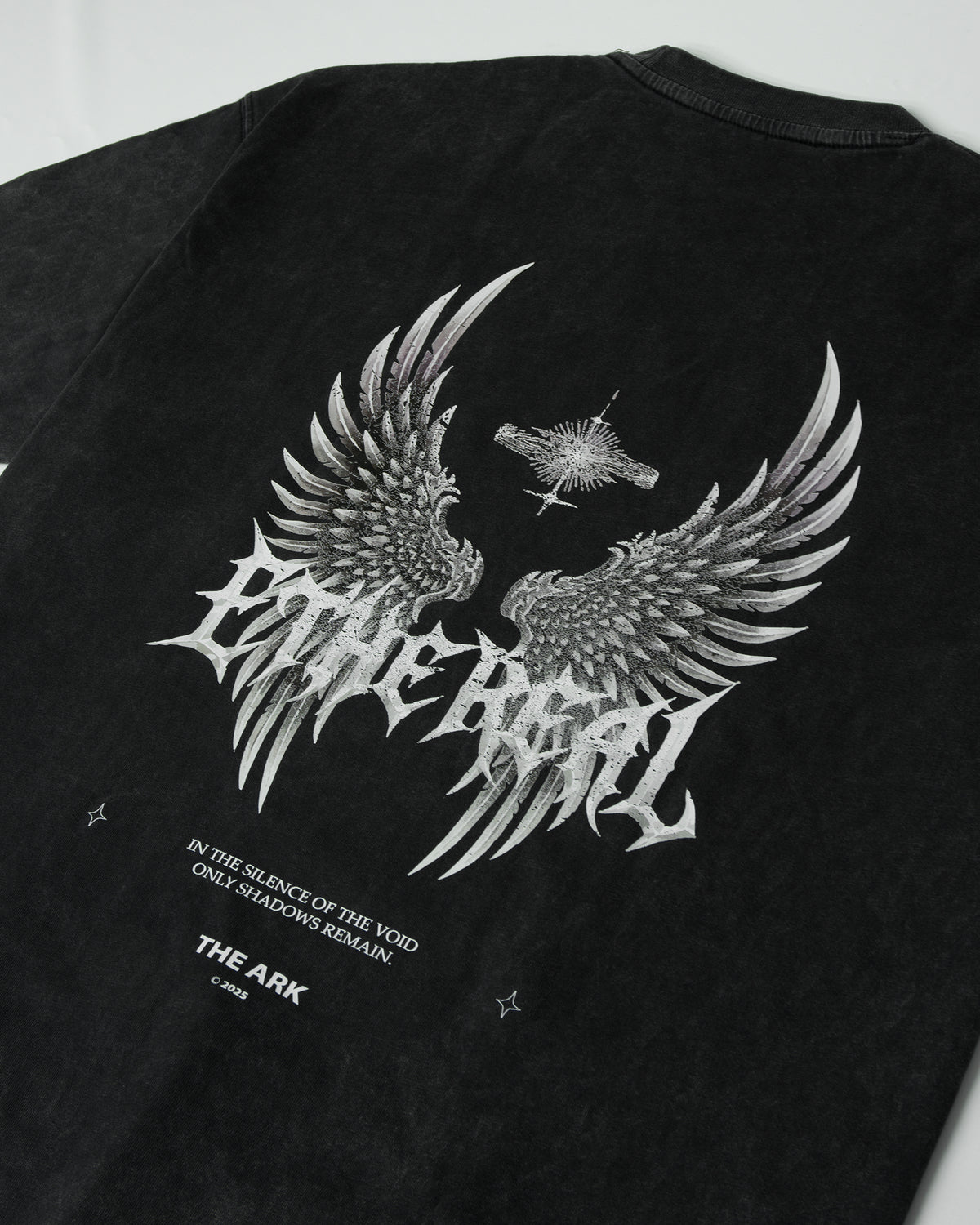 Ethereal Tee — Acid Wash Jet Black