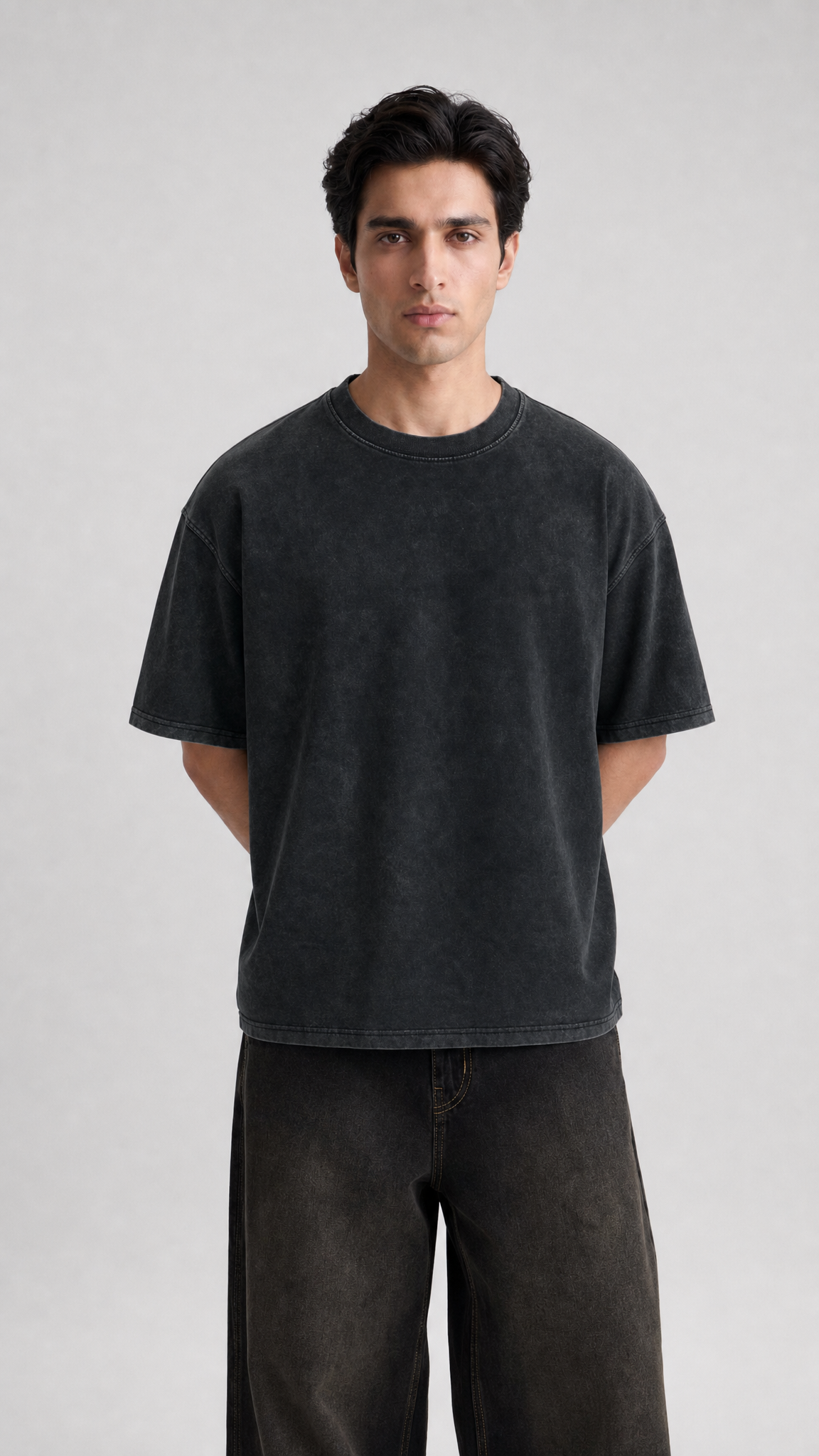 Ethereal Tee — Acid Wash Jet Black