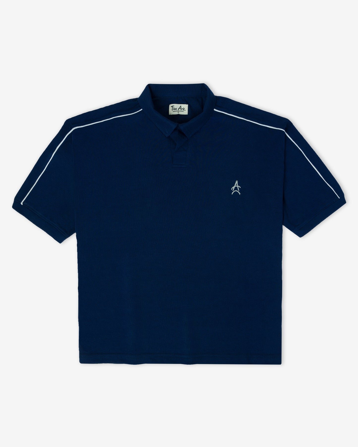 The Ark Piped Polo — Oxford Blue