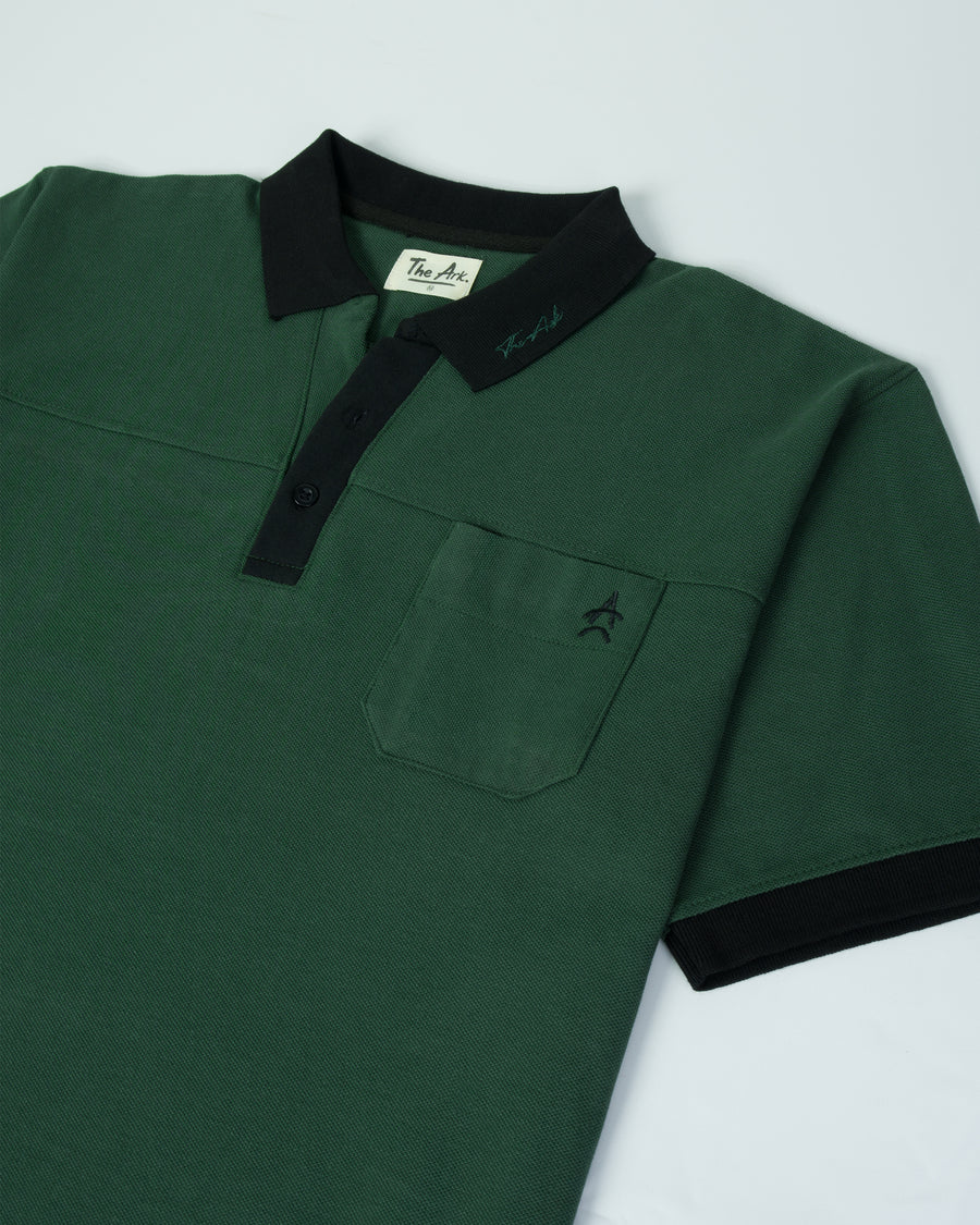 The Ark Pocket Polo — Dark Green