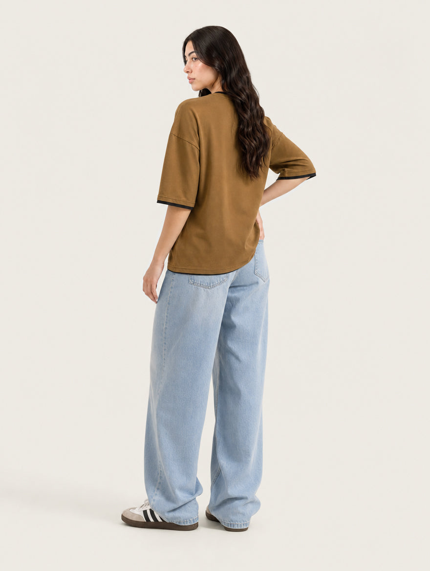 The Ark Camel Ringer Tee